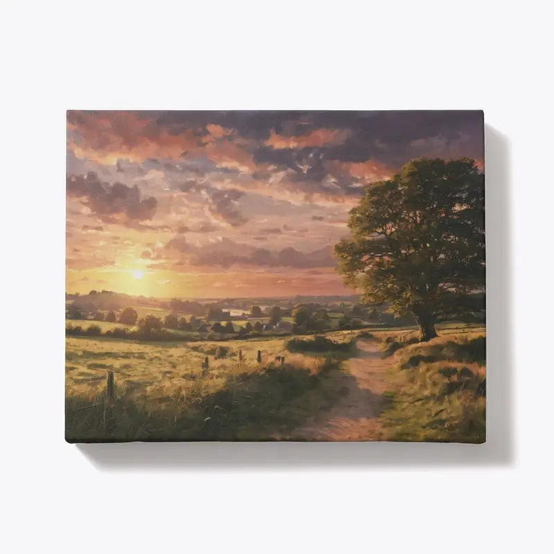 England Oilpainted Landscape Art