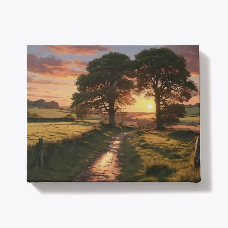  Colorful England Oilpainted Landscape